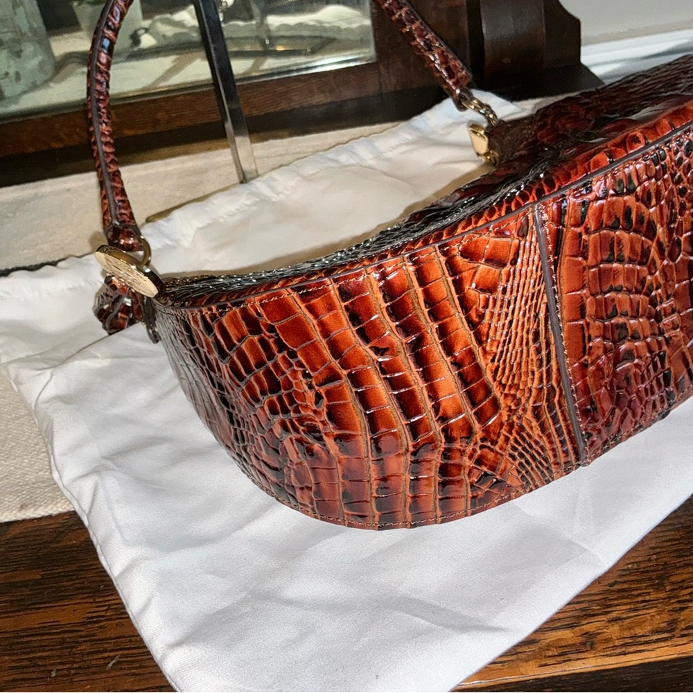 NWOT BRAHMIN SMALL BEKKA SHOULDER BAG HANDBAG PECAN MELBOURNE Retail $295 - Picture 6 of 13